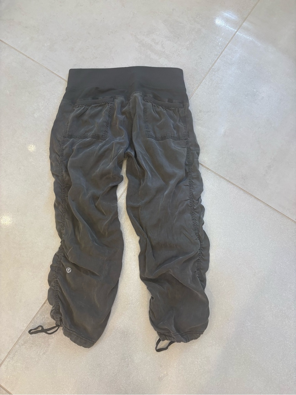 lululemon athletica olive green Crop Pants with Drawstring Hem